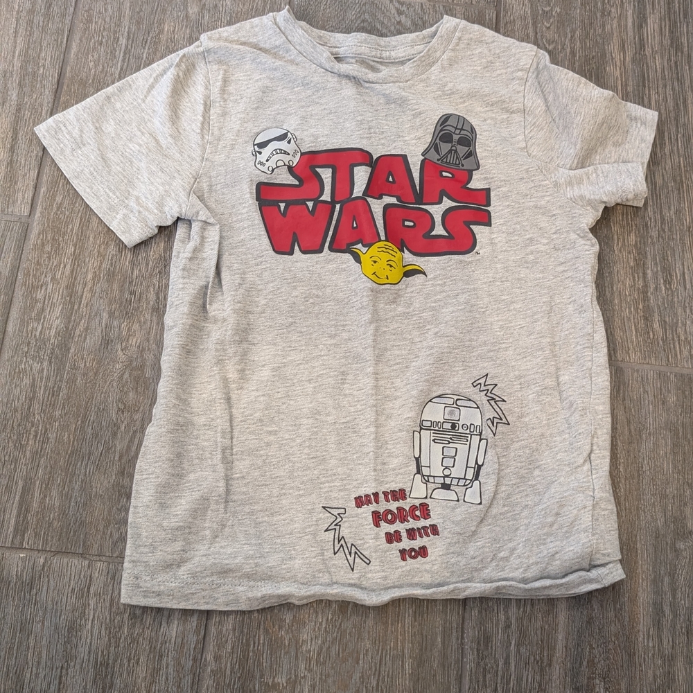 Star Wars Kids Light Gray T-Shirt with Red Logo